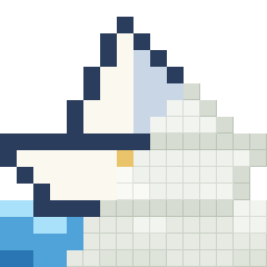 Paper boat, partly coloured